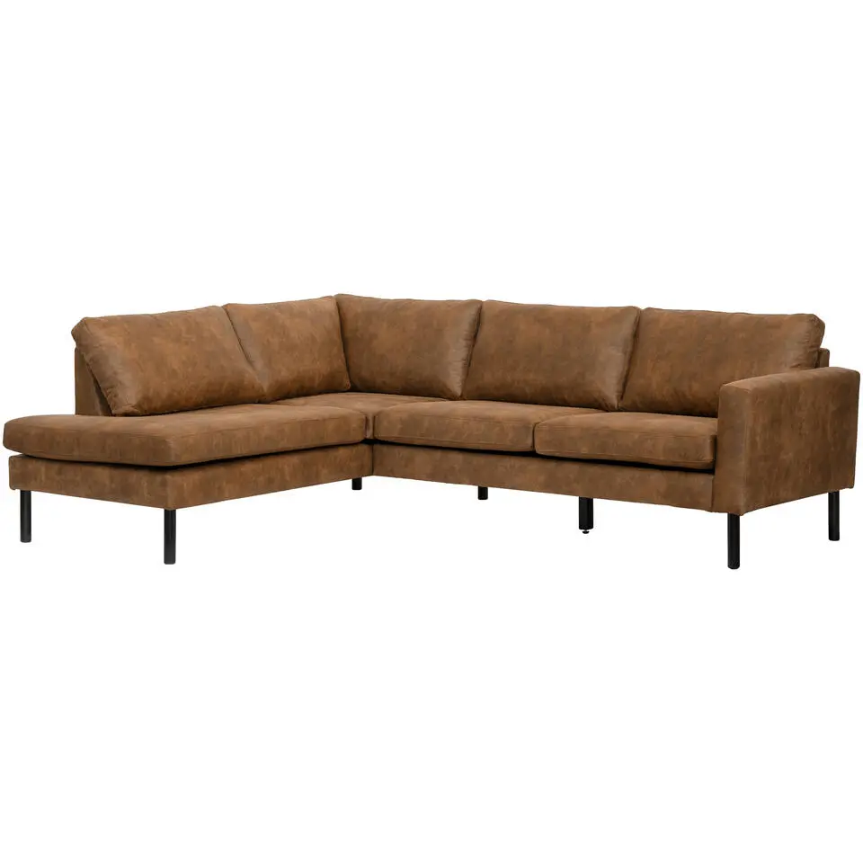 Hoekbank Collin links - cognac