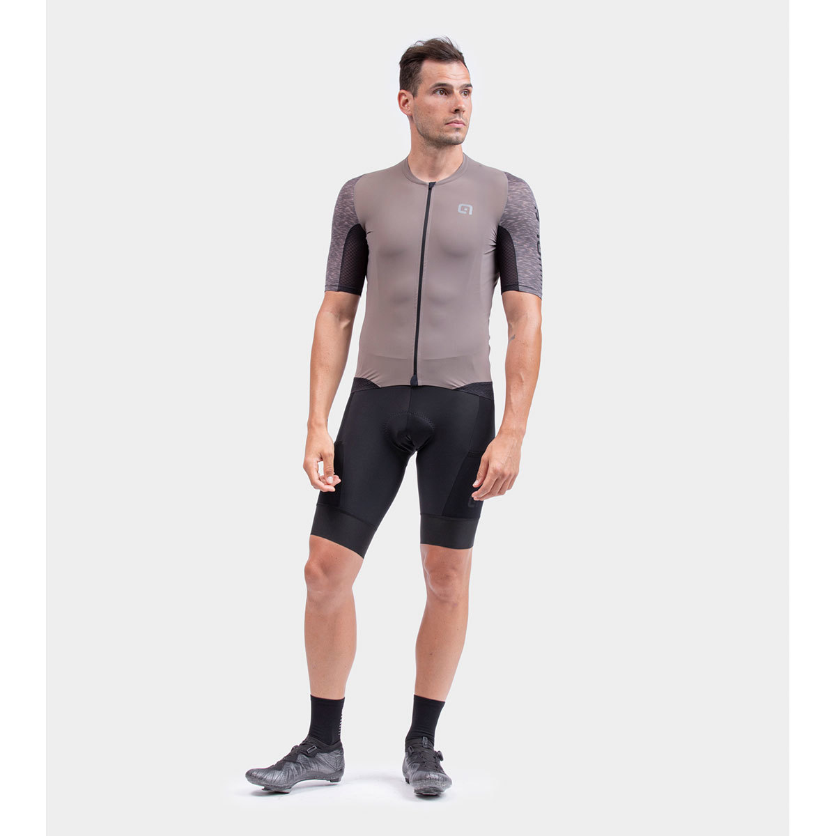 Ale Off-Road Attack Off Road Gravel Fietsshirt Korte Mouwen Grijs Heren