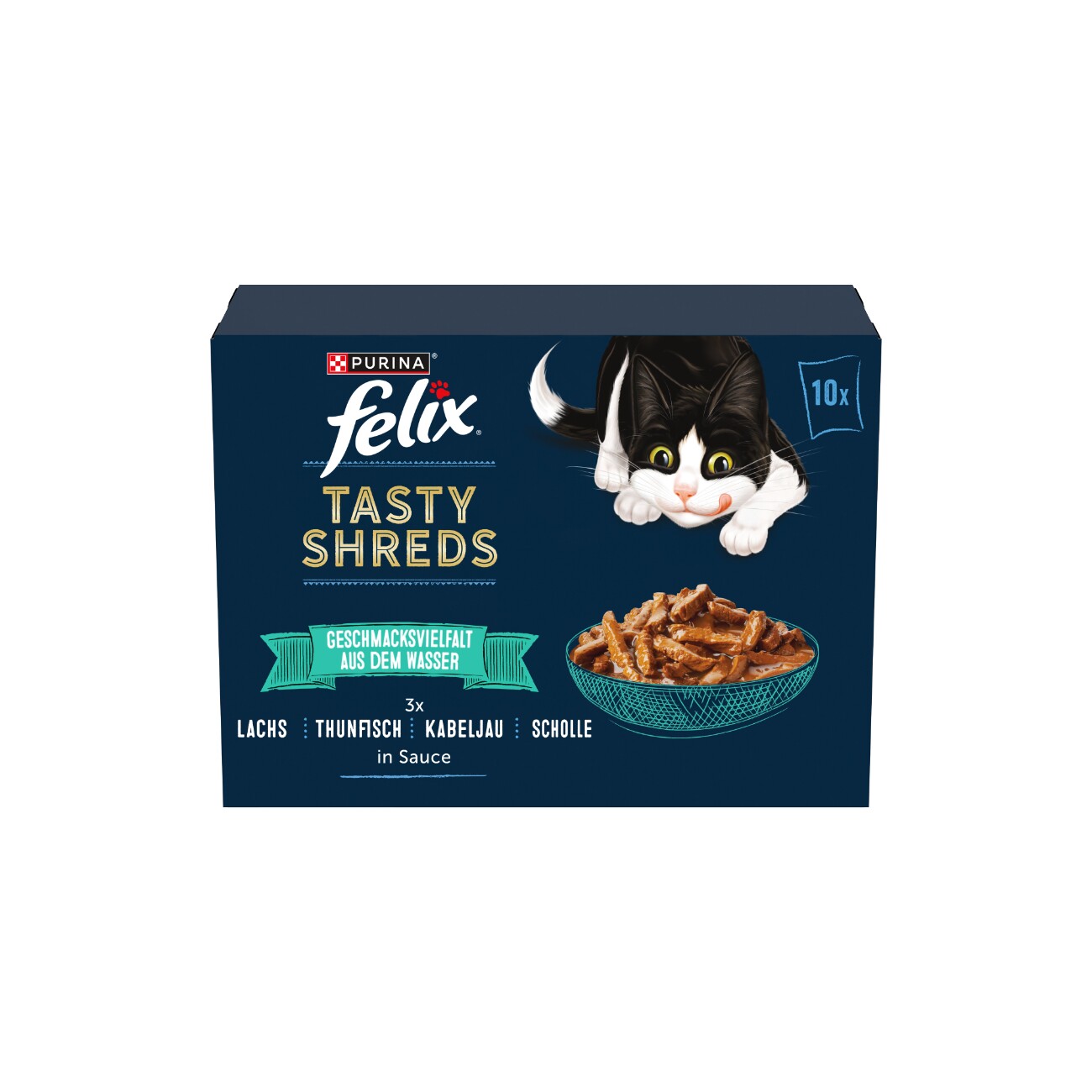 Felix Tasty Shreds 10x80g Geschmacksvielfalt aus dem Wasser