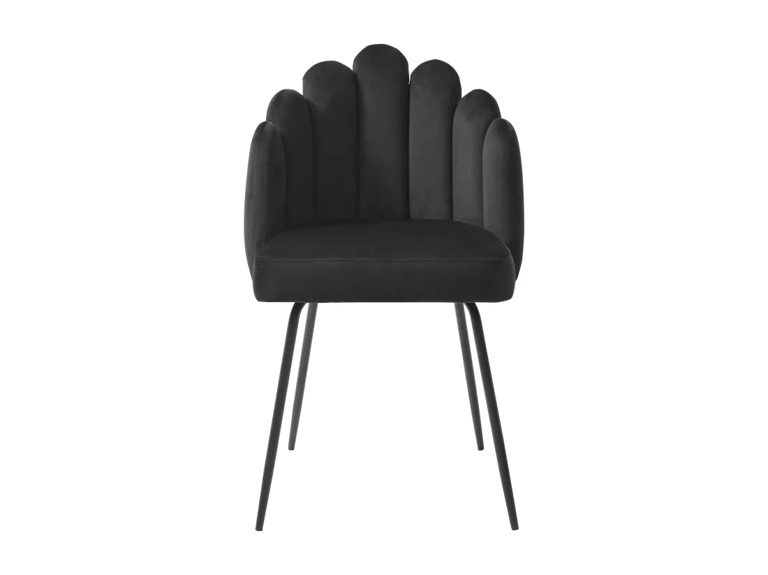 Lot de 6 chaises en velours et métal - Noir - ALTINAM de Pascal MORABITO