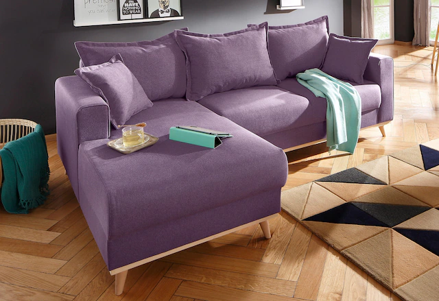 Home affaire Ecksofa »Edina L-Form« auch in Baumwollmix-Bezug, im skandinavischem Stol