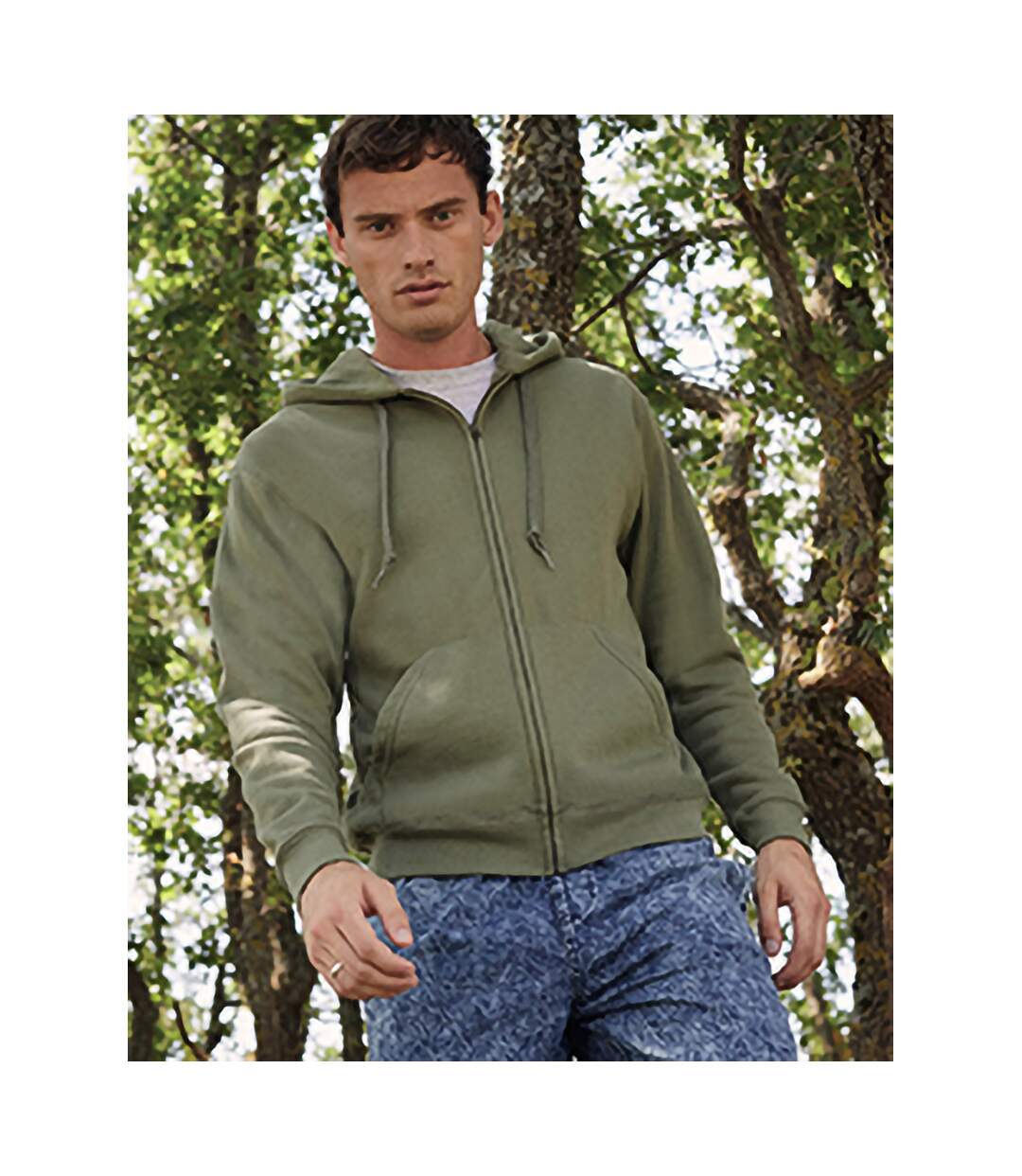 Fruit Of The Loom - Veste à capuche - Homme (Vert kaki) - UTBC1369