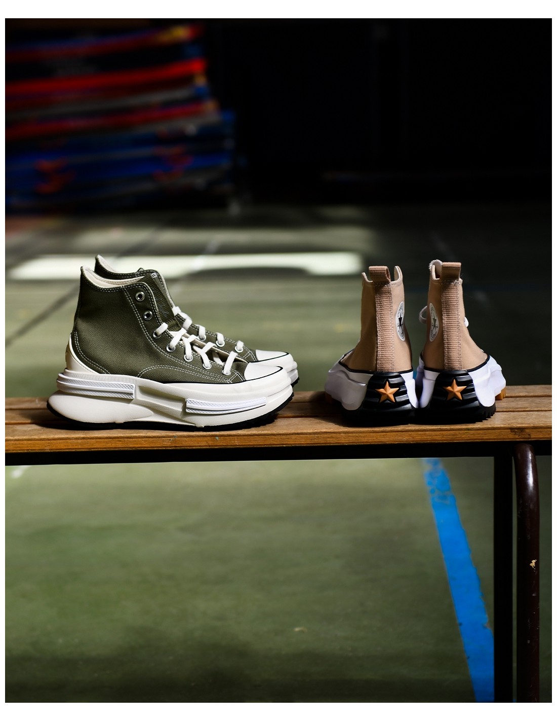 converse Sneakers femme run star legacy cx kaki