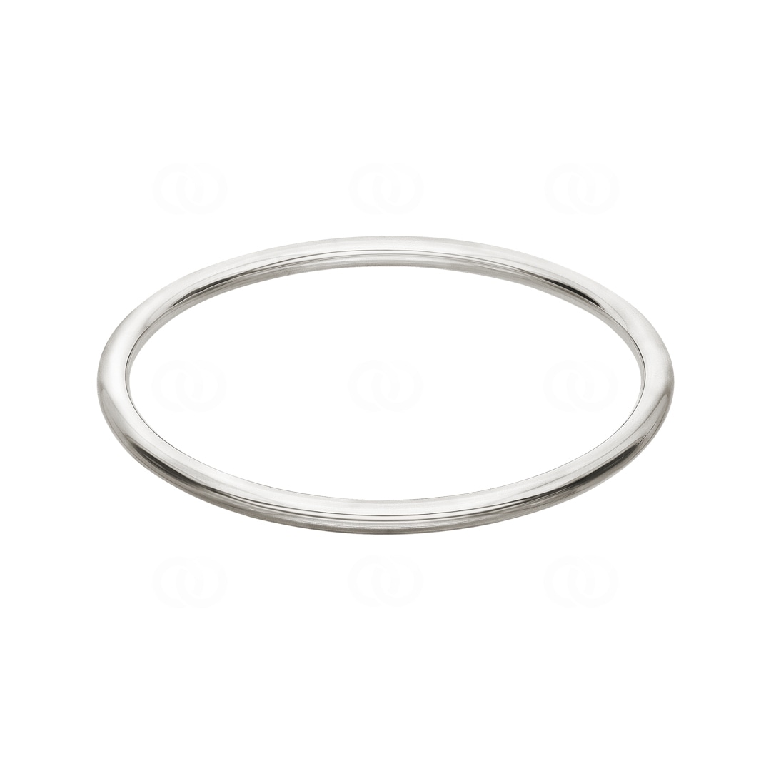 Armreif rund 925 Silber rhodiniert 4.0mm
