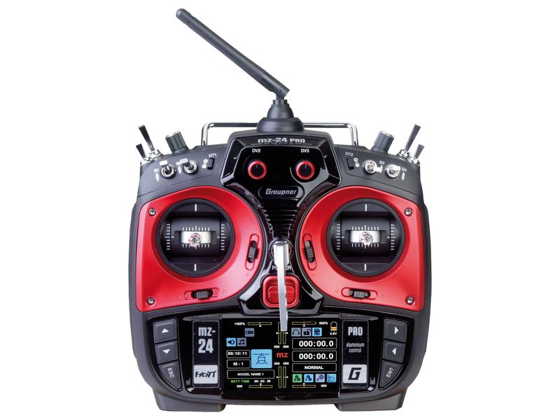Graupner Fernsteuerung mz-24 PRO 12-Kanal HOTT 12-Kanal Sender mit Telemetrie für Flugzeuge und Helikopter