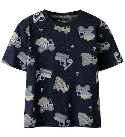 Name It T-Shirt - NmmHector - Navy Blazer m. Print