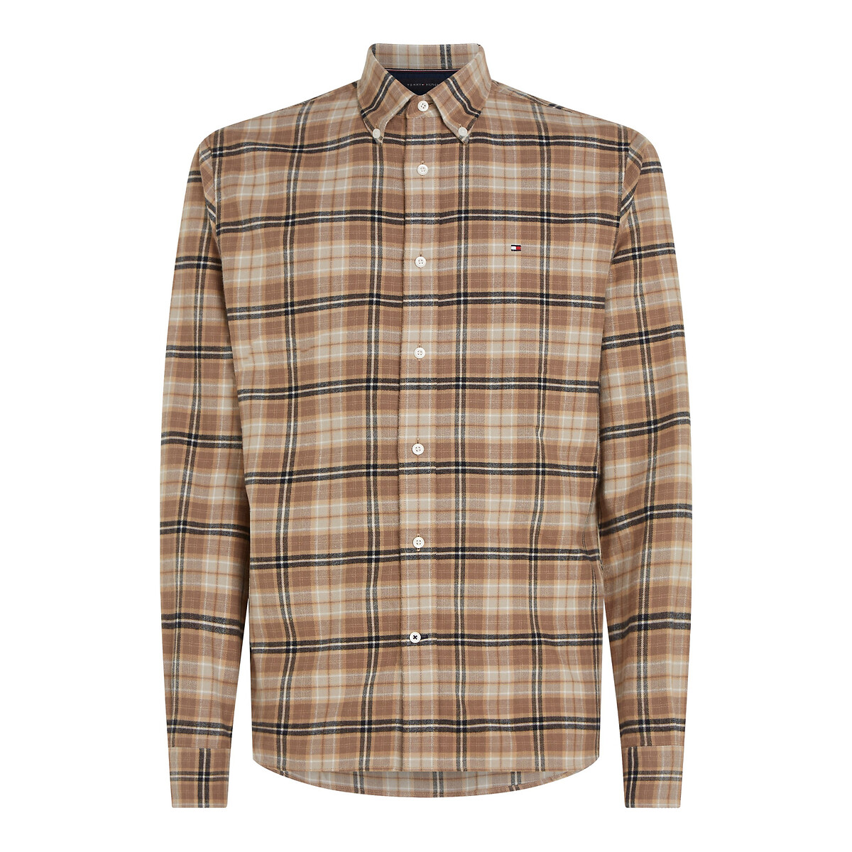 TOMMY HILFIGER<br>Camisa xadrez tartan, colarinho com botões