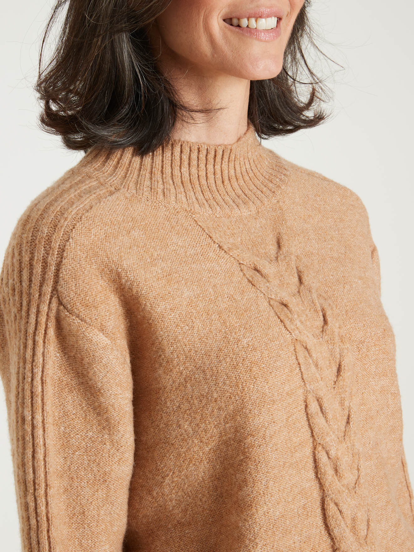 Pull col montant en jersey envers