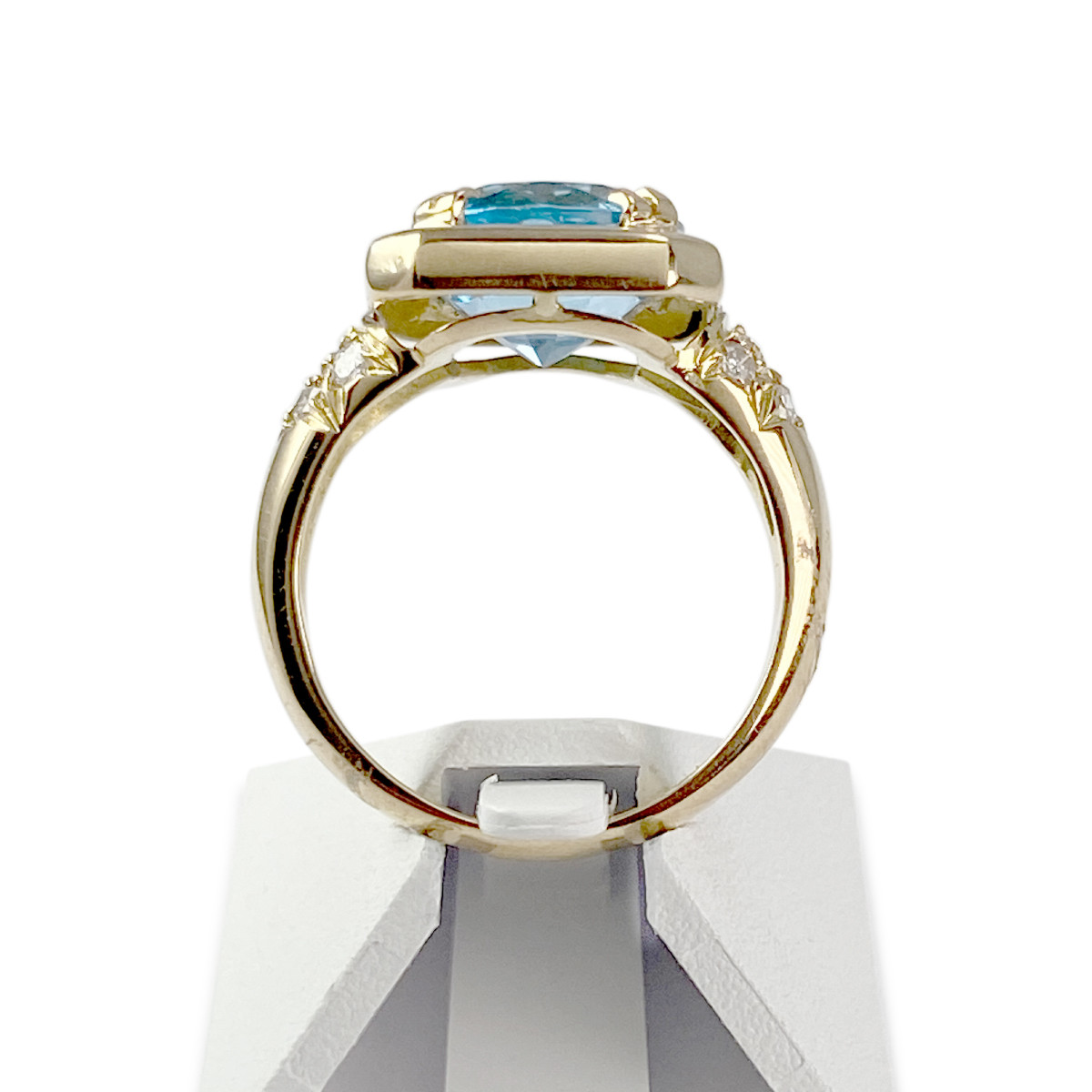 Bague d'occasion or 750 jaune topaze diamants