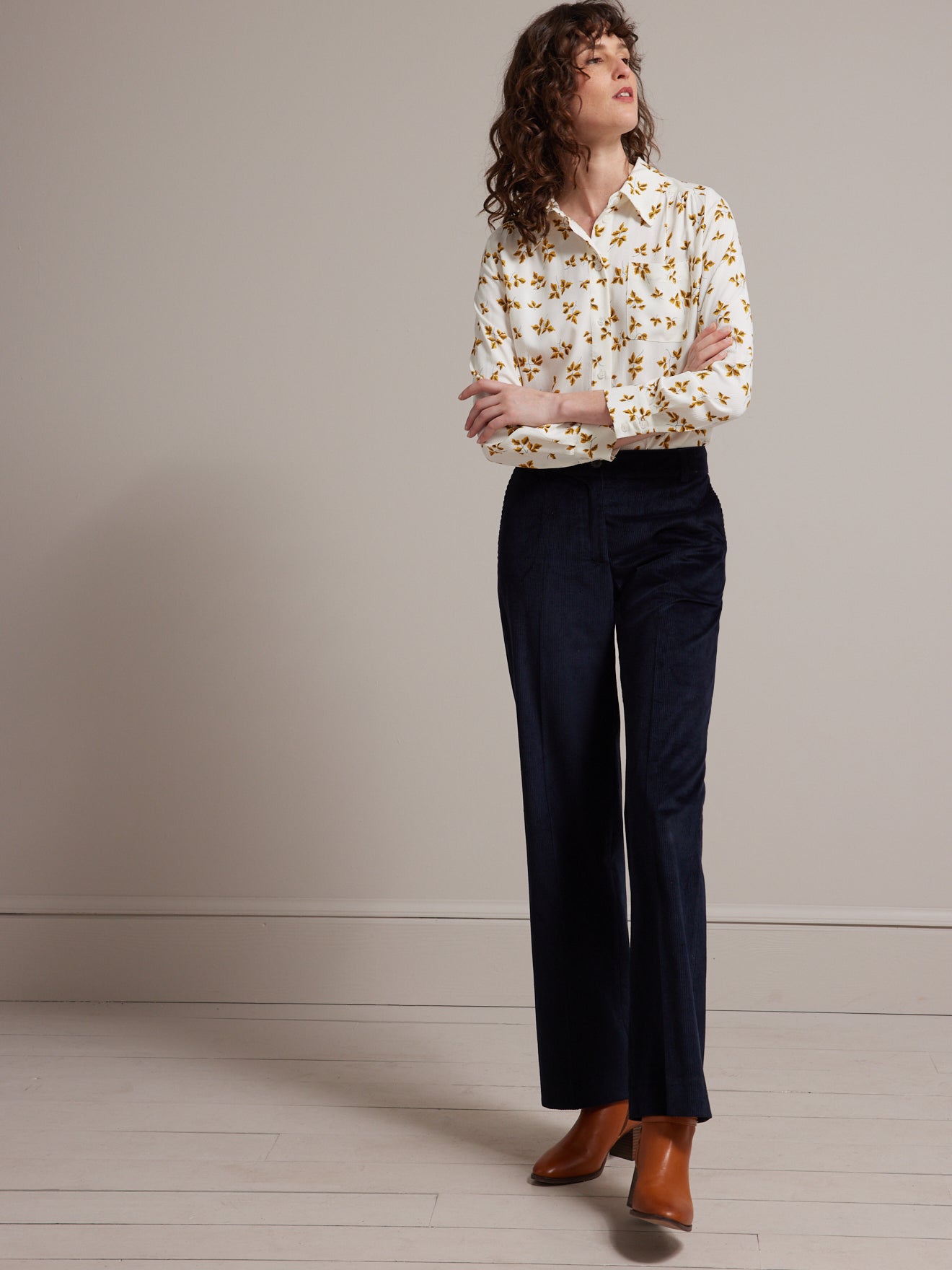 Chemise femme en viscose dobby imprimé Isabel
