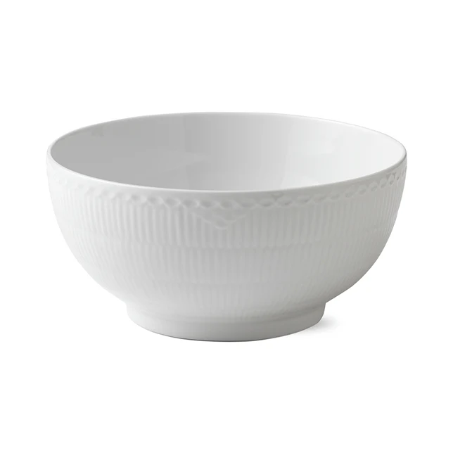 Royal Copenhagen  Hvid Halvblonde skål - Ø24 cm.