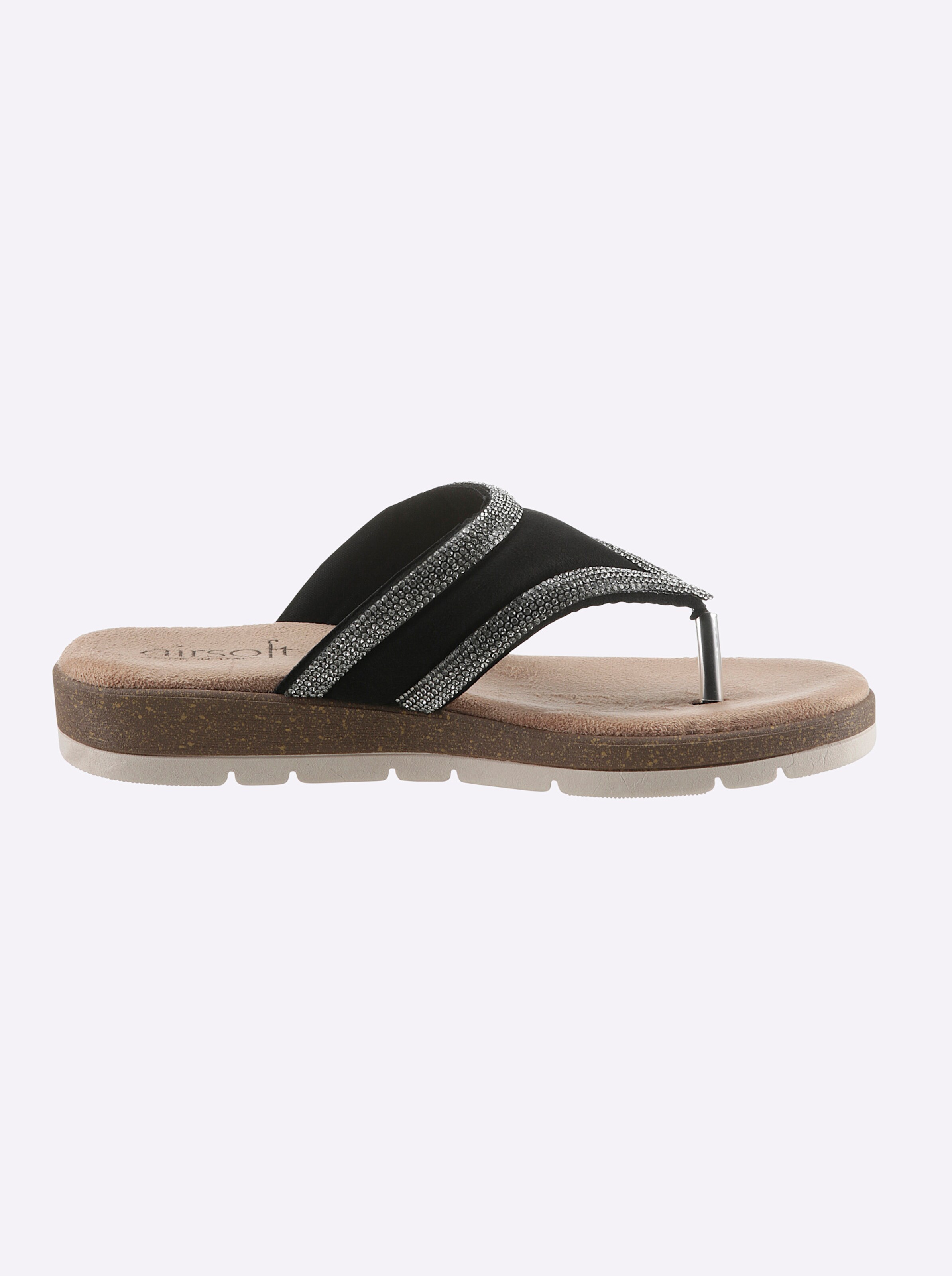 airsoft modern+ Pantolette in schwarz