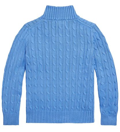 Polo Ralph Lauren Bluse - Strik - Summer Blue m. Lynl?s