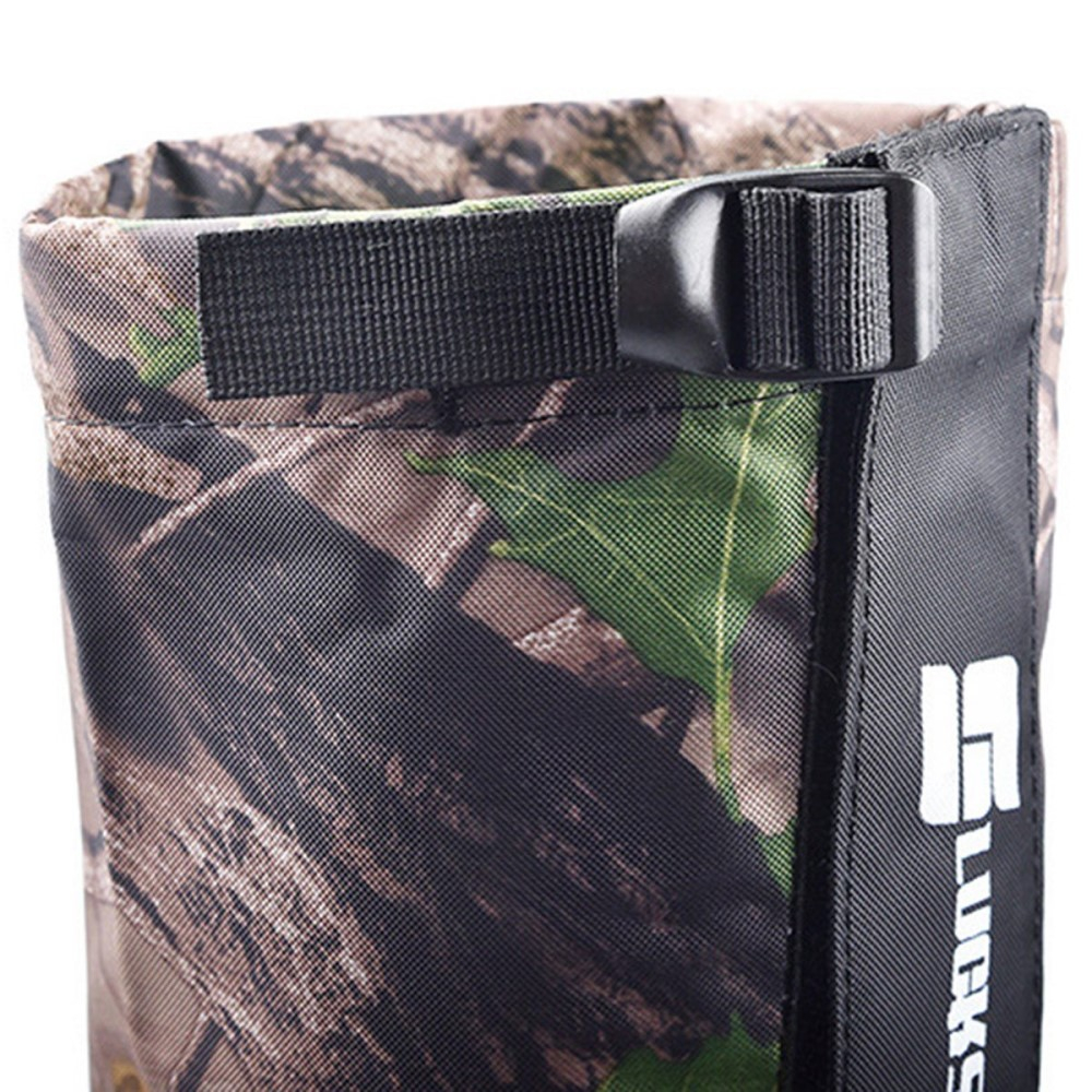 (1 Paar) 40cm Wasserdichte Oxford Wander Gamaschen Outdoor Hiking Stulpen - Schwarz / Braun