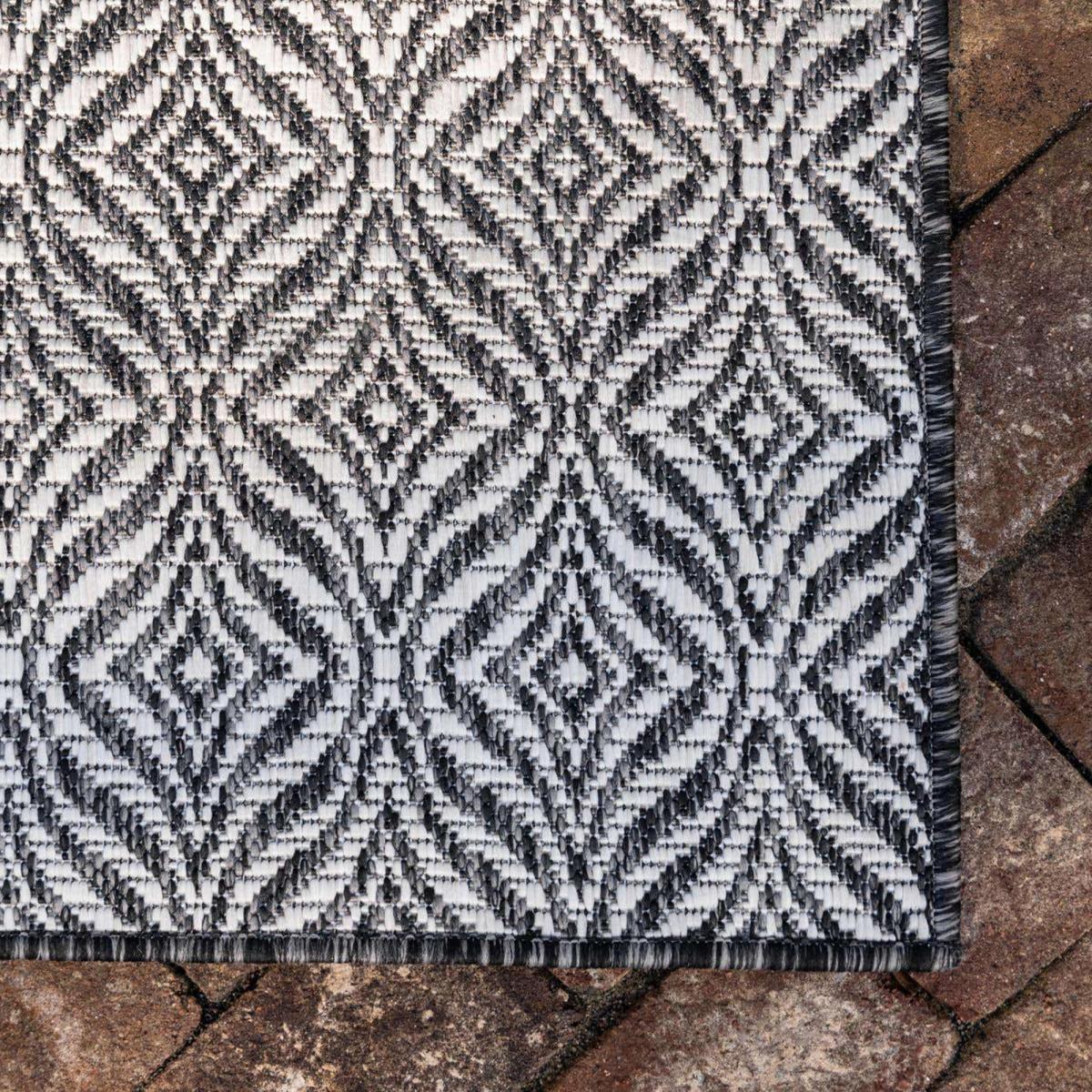 Tapis extérieur noir 160x230 cm