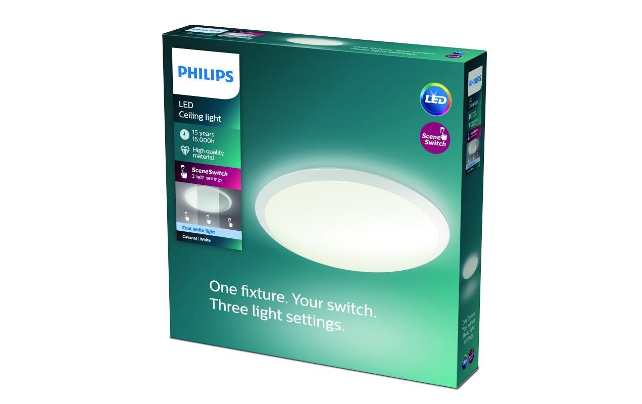 Deckenleuchte Cavanal, 18 W, 4000 K, WeissSparsame LED-Leuchte mit drei Lichteinstellungen