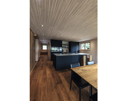 Akoestisch paneel LIGNO® wit spar onbehandeld, lamelbreedte: onregelmatig 12 - 25 mm, 1455 x 300 x 25 mm