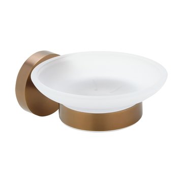 Sapho X-Round zeephouder rond koper geborsteld