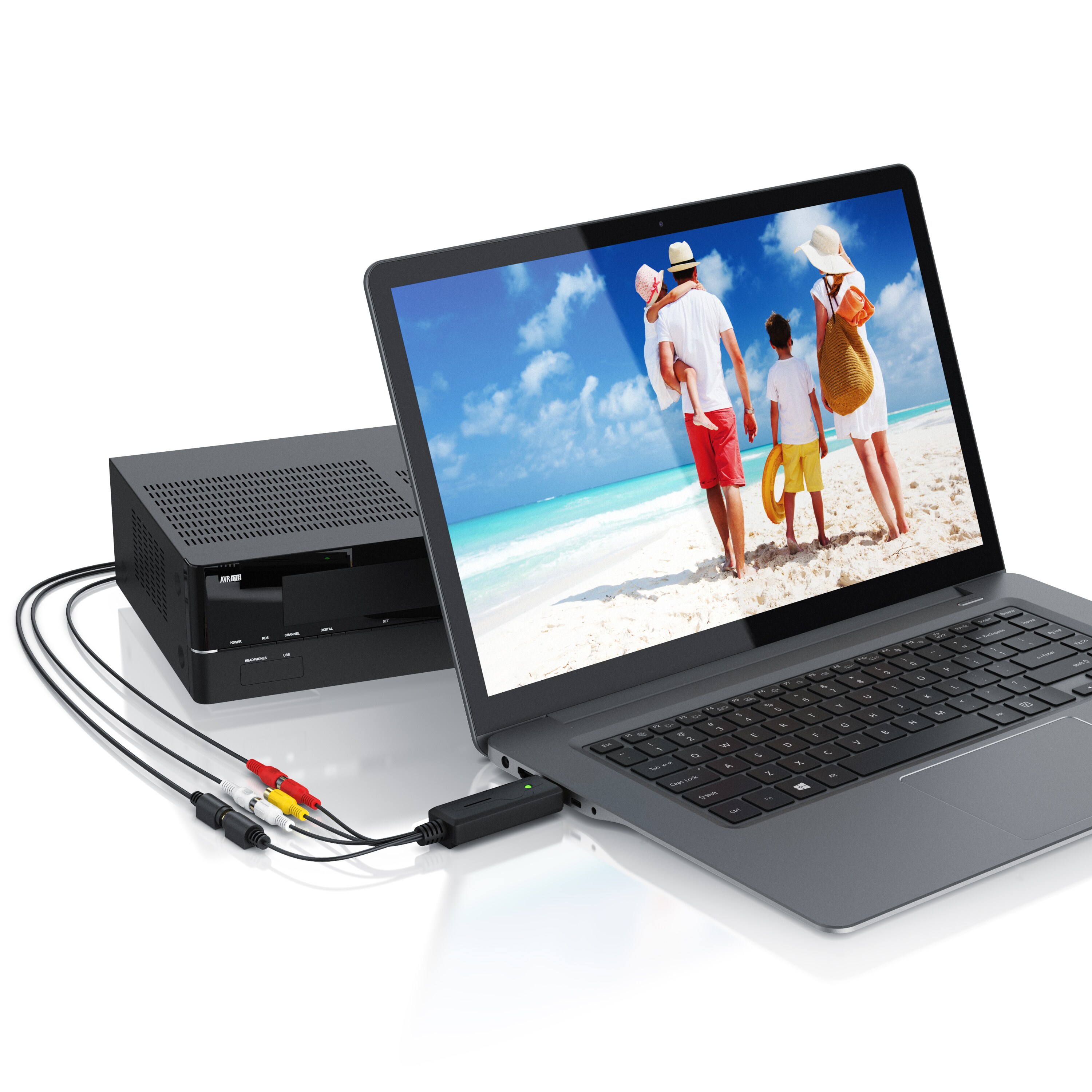 Aplic USB Audio Video Grabber - VHS - Videoadapter zur Bearbeitung, USB zu S-Video, Composite, Cinch