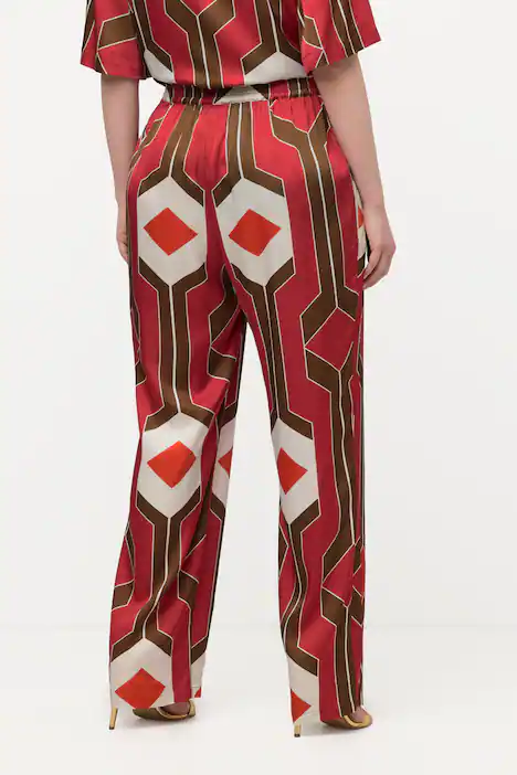 Hose, Retro-Design, weites Bein, Elastikbund, dunkelorange