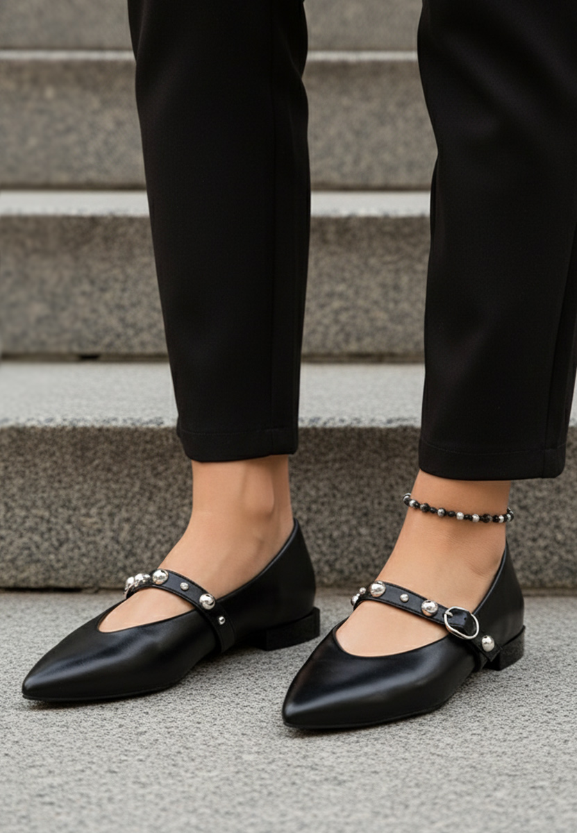Ballerines femme noirs Sorilia