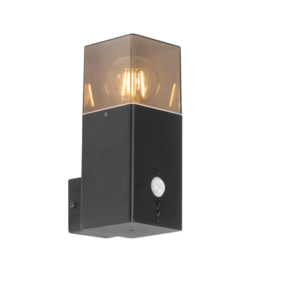 Qazqa buitenlampen met sensor denmark zwart e27