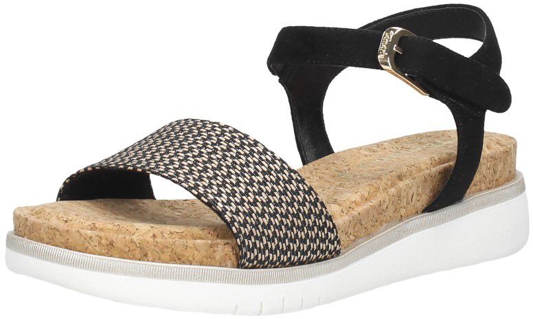 Tamaris Sandalen Plat zwart