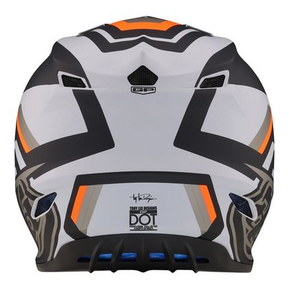Casque cross TroyLee design GP APEX 2023 - Gris / Orange