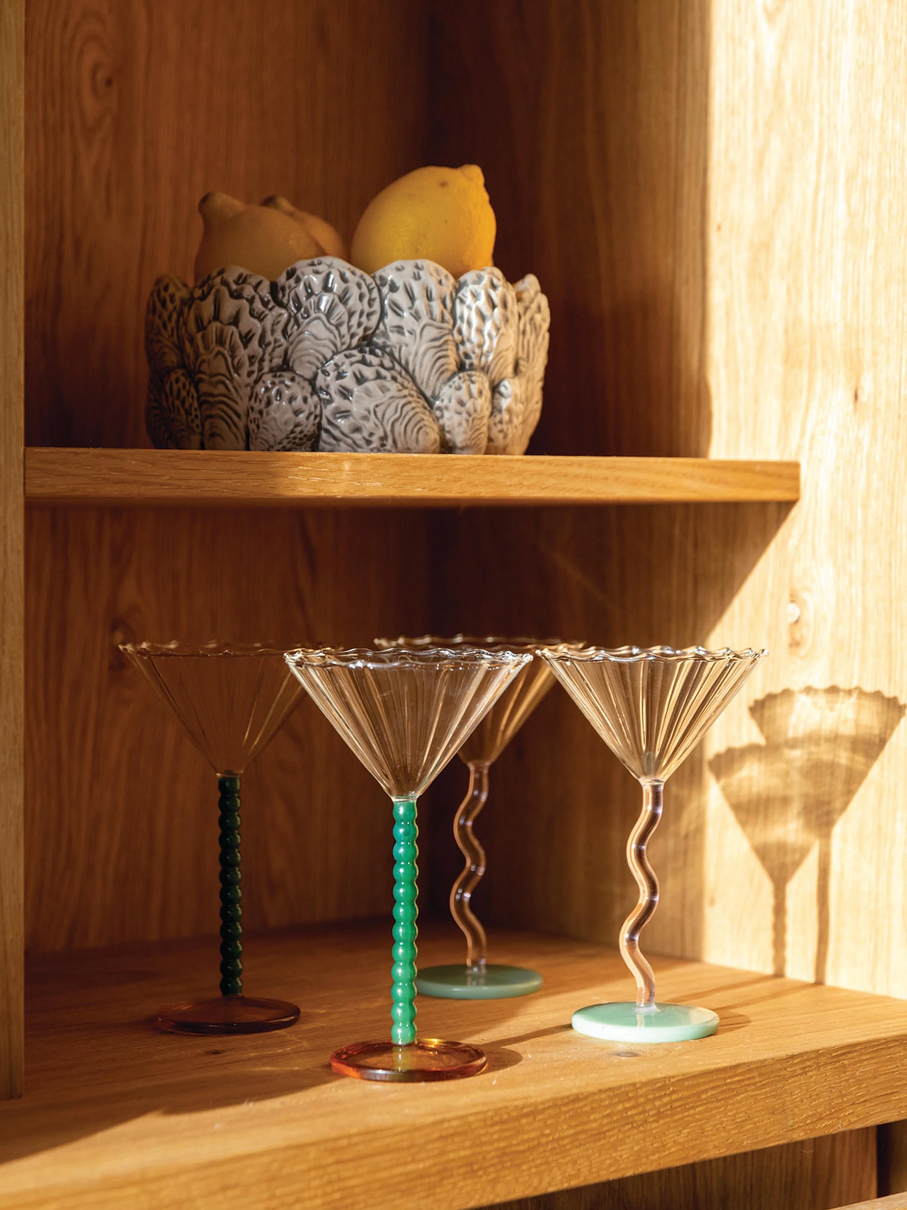 Cocktailglazen Curve van borosilicaatglas, 2 stuks