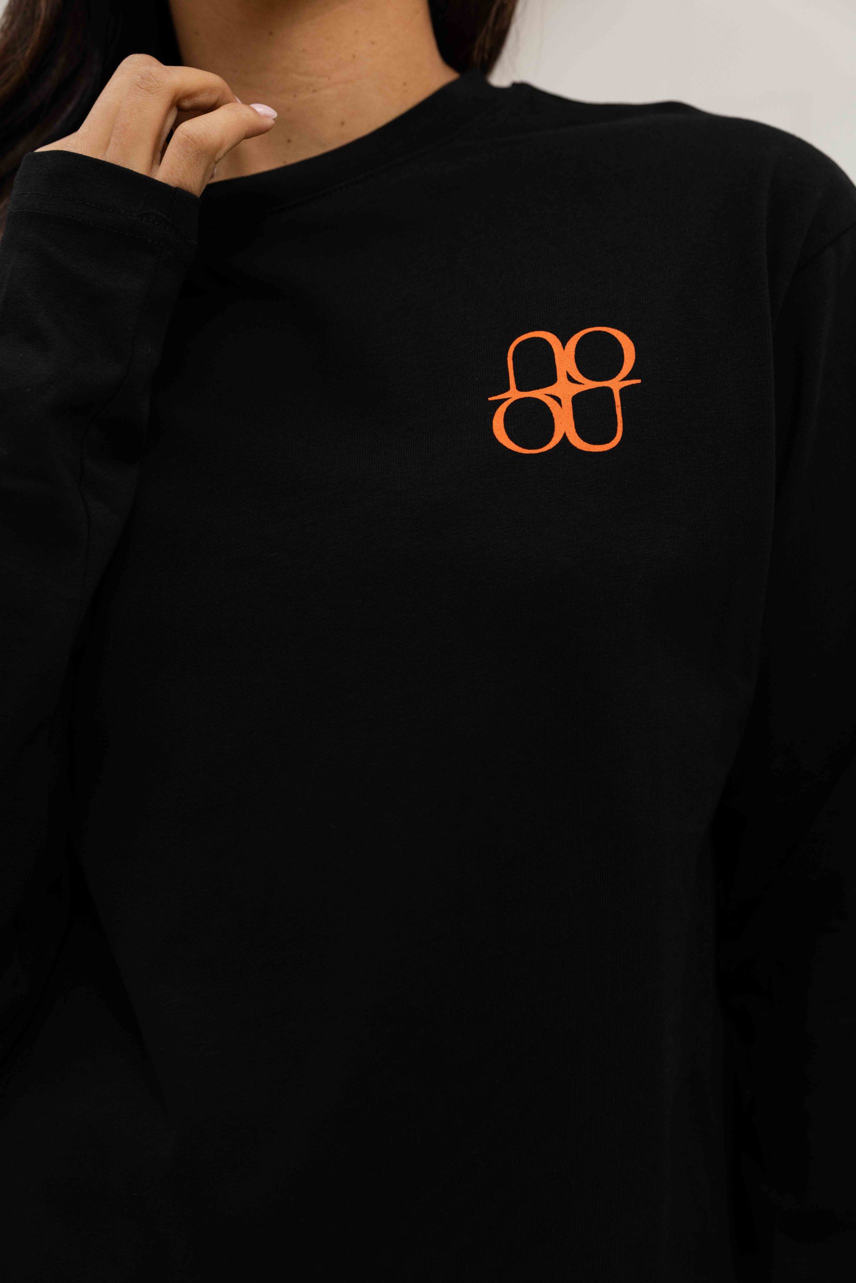 24 Uomo Symbol Longsleeve Shirt Dames Zwart/Oranje