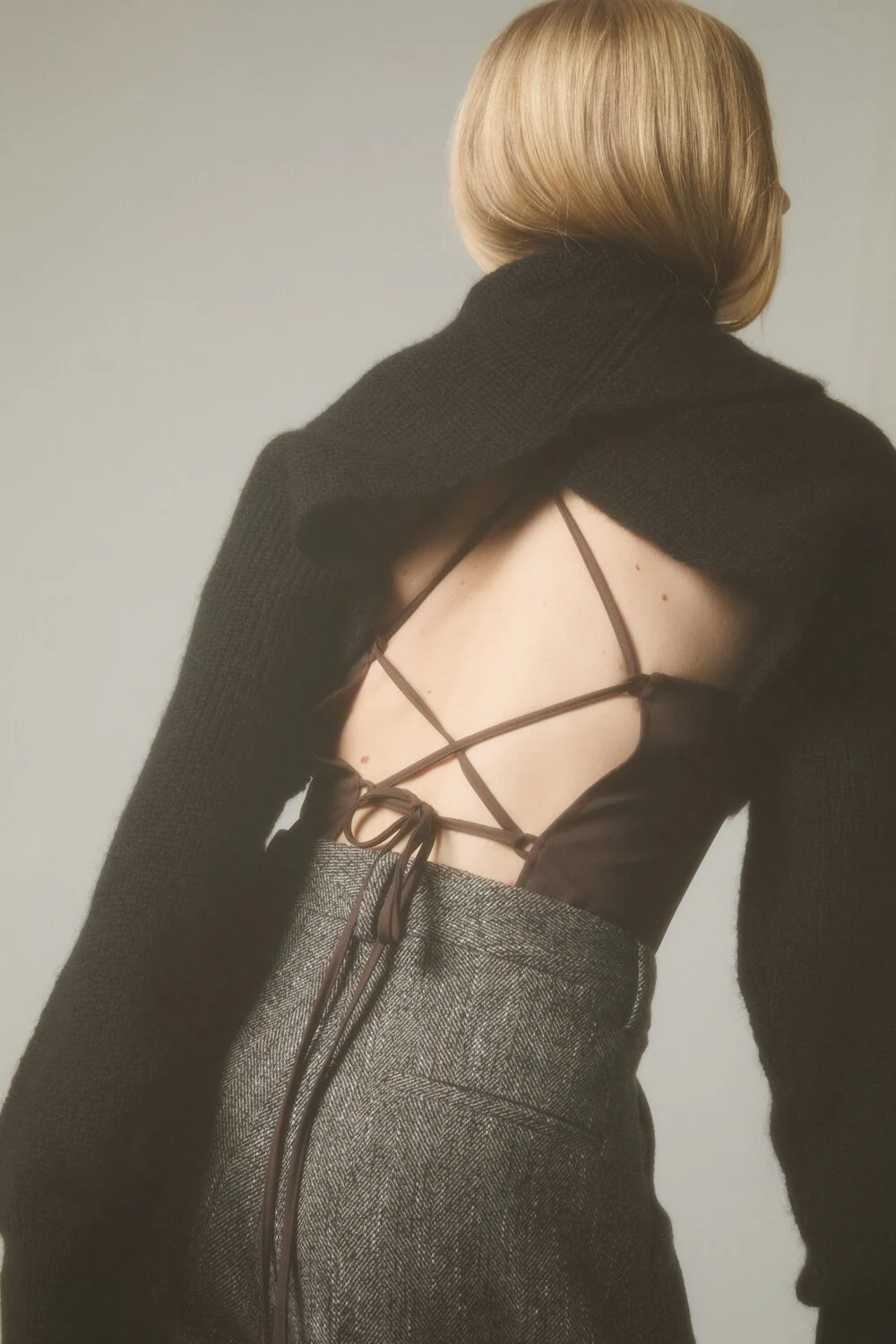 BLANCHE  Laurel uldbolero - sort
