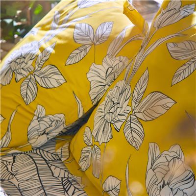 Linge de lit motif grandes fleurs