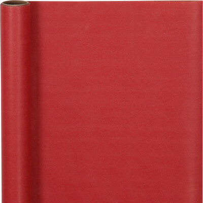 Gavepapir - Rød Ensfarvet - B 50 CM - 60 G - 5 M