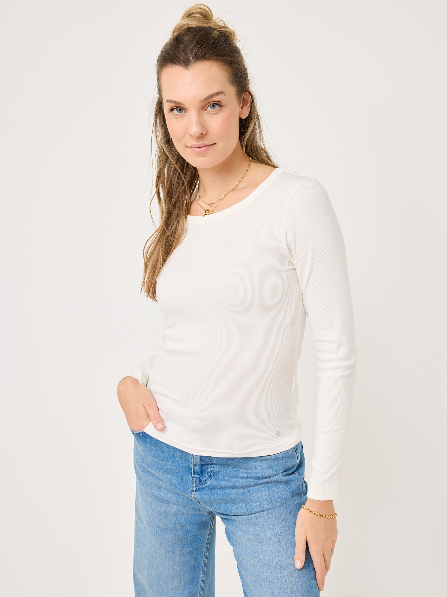 Shirt met lange mouwen - wit