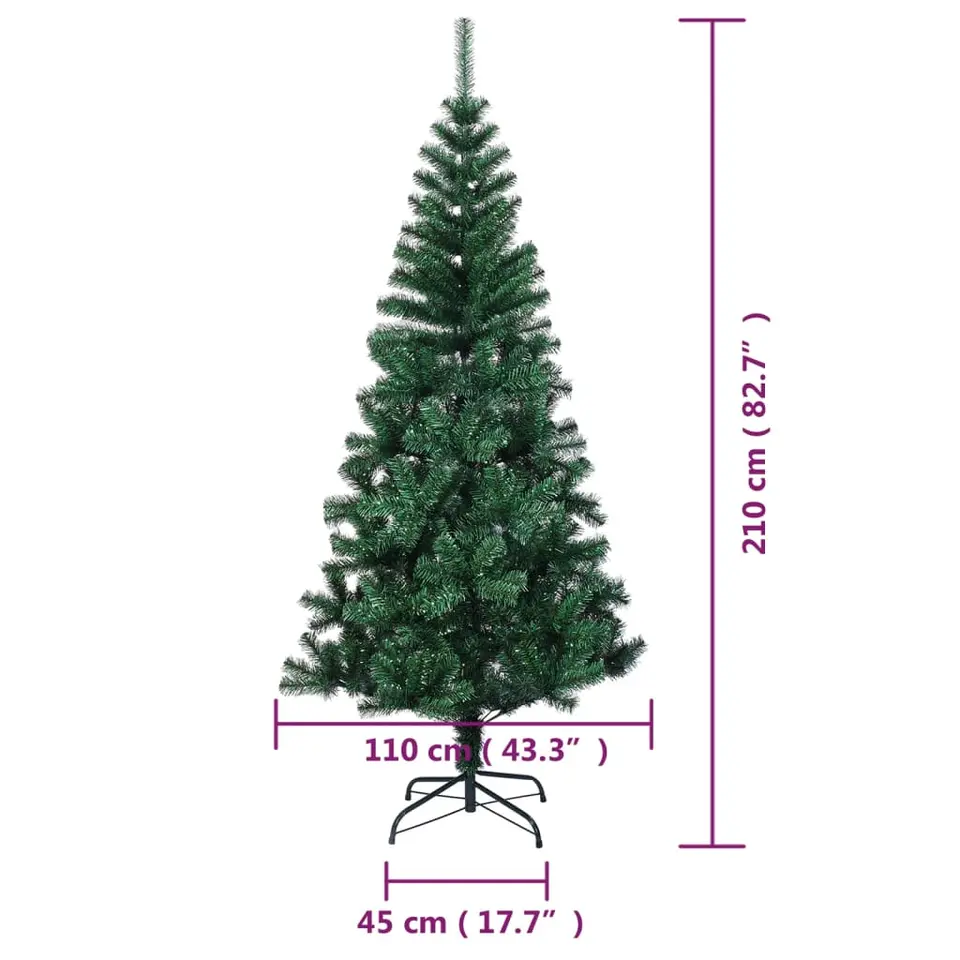 vidaXL - Kerstboom - Groen - 210 x 110 cm