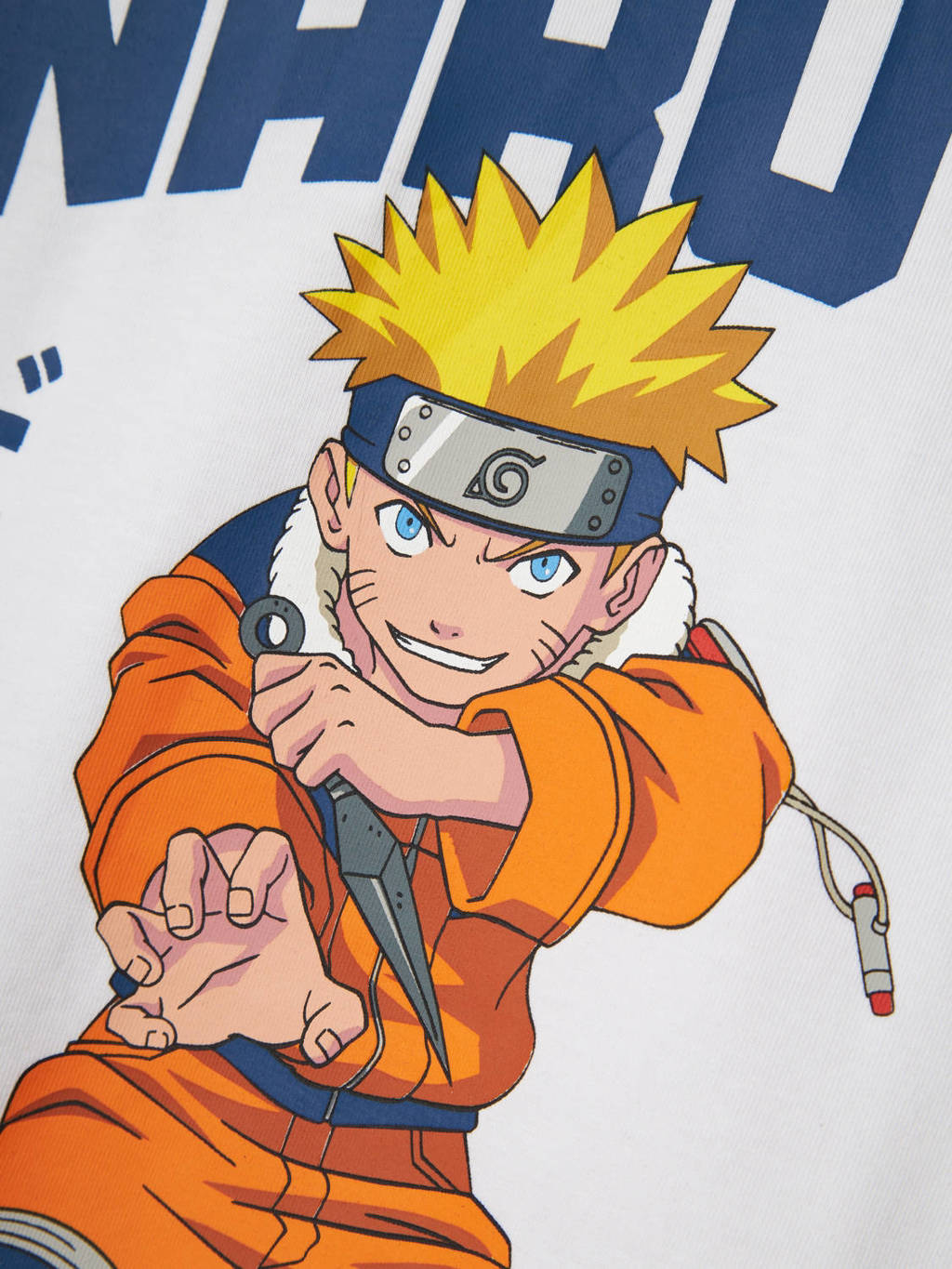 NAME IT T-shirt NKMMACAR NARUTO met printopdruk wit