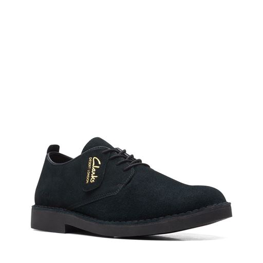 Clarks Desert Lon Evo Sko, Black Suede, 42
