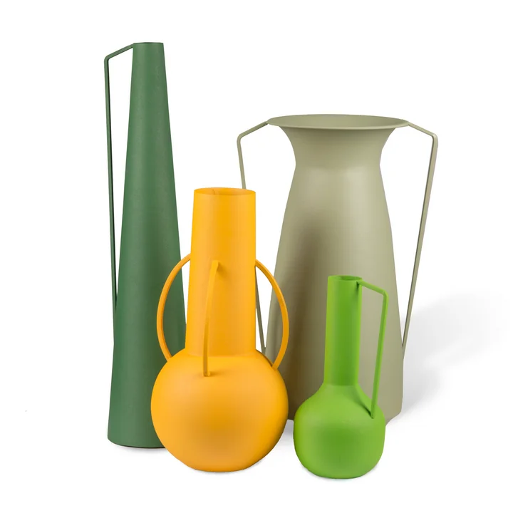 Pols Potten - Roman Vase, mattgrün (4er-Set)