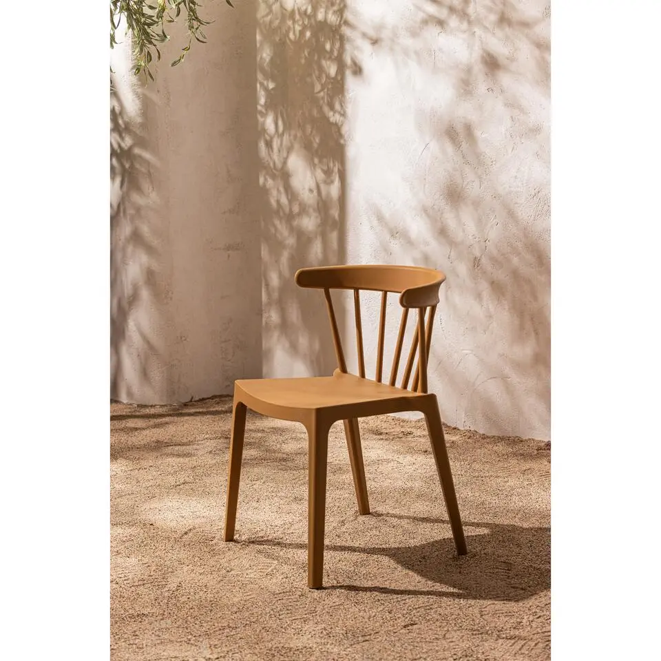 WOOOD Bliss Tuinstoelen - Plant Fiber - Caramel Melange - Set van 2