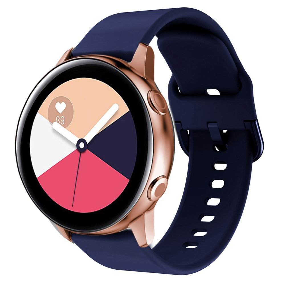 Samsung Galaxy Watch 4 Classic (42mm) Silikon Sport Armband mit Dornschliesse (Gelenkumfang: 155-195mm) - Dunkelblau