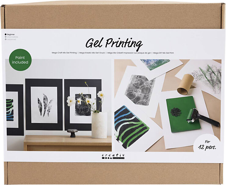 Creativ Company Mega DIY Mix Gel Print, Farvede prints