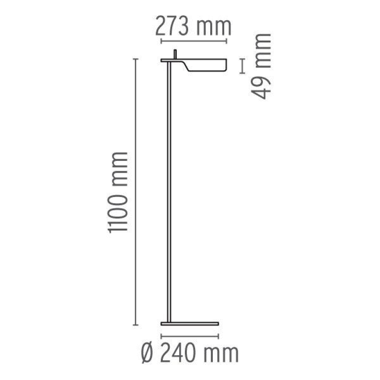 Flos Tab F vloerlamp LED zwart