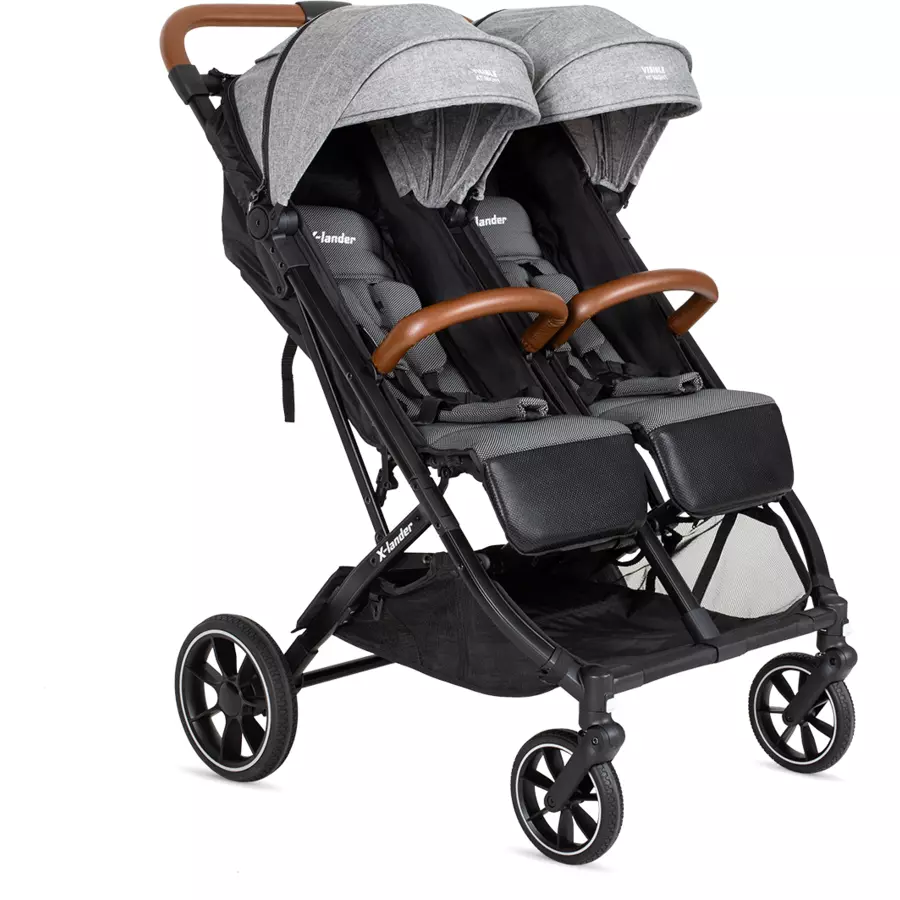 X-lander Geschwisterwagen X-Double Double Grey