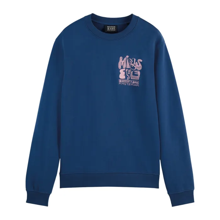 Scotch & Soda Left Chest Artwork Sweater Heren