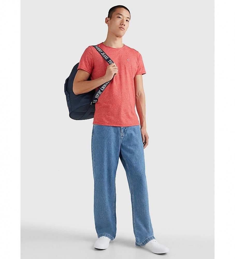 Camiseta Tommy Jeans Salmon Slim Fit com estampa mesclada