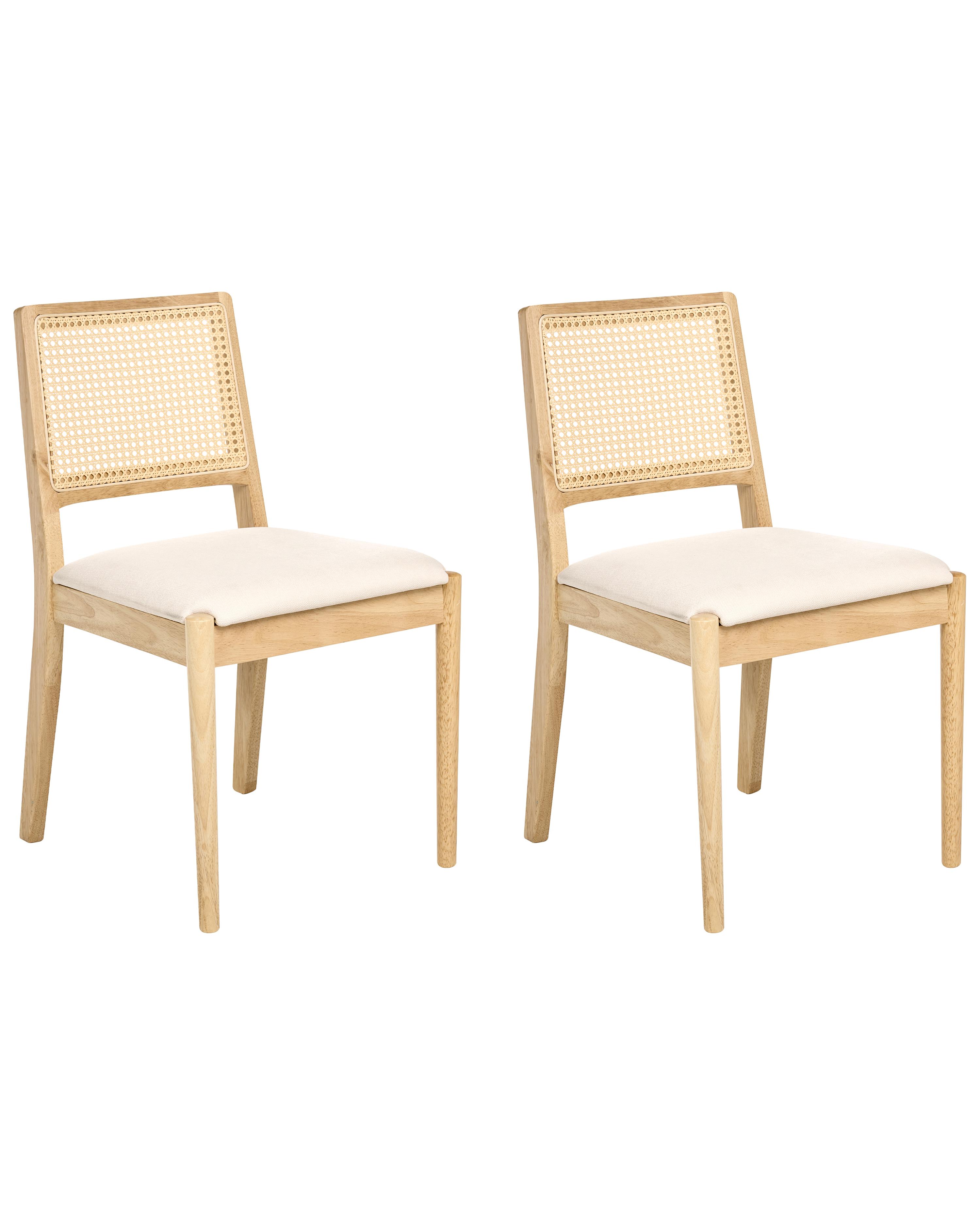 Set van 2 eetkamerstoelen TAMARAC Hout Lichtbruin