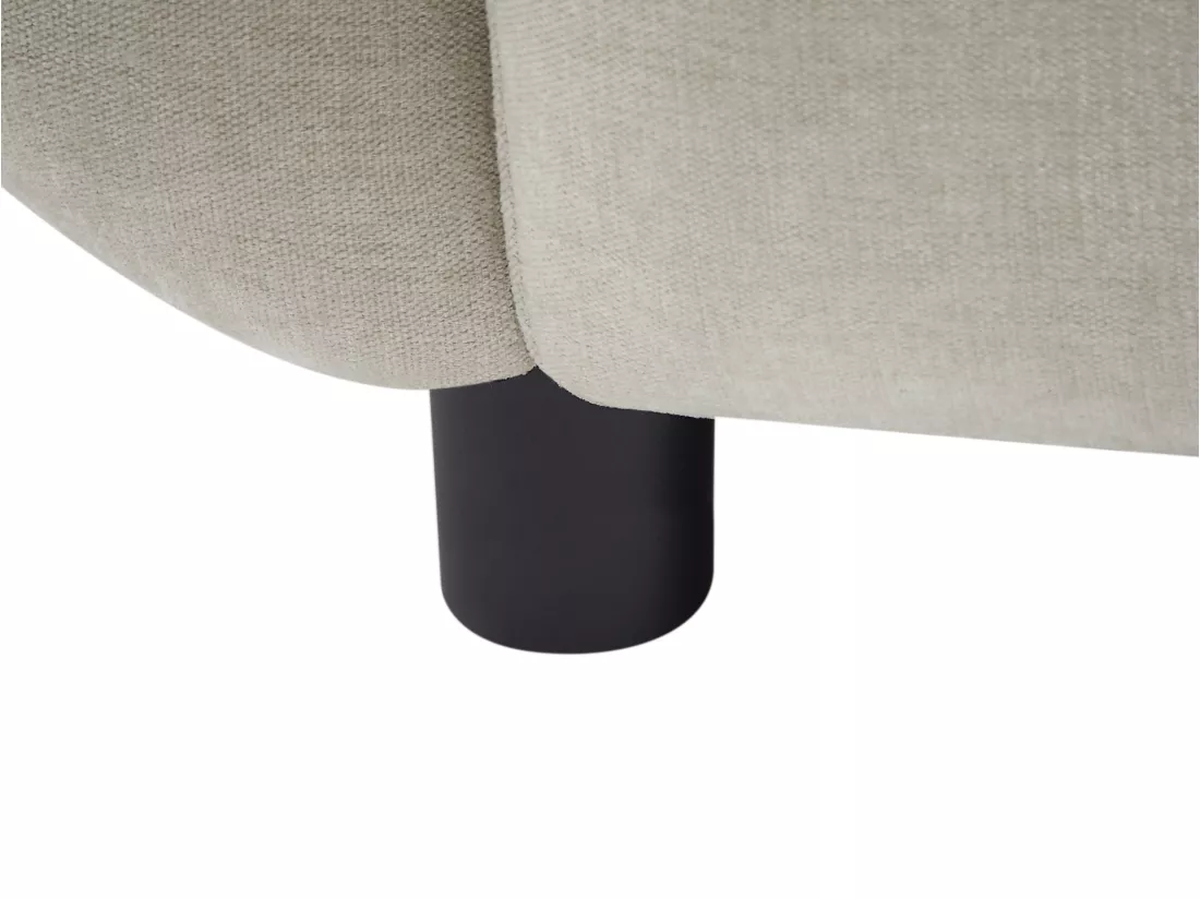 Canapé 3 places en tissu beige effet matelassé JULORI