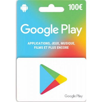 Carte dématérialisée Google Play 100€