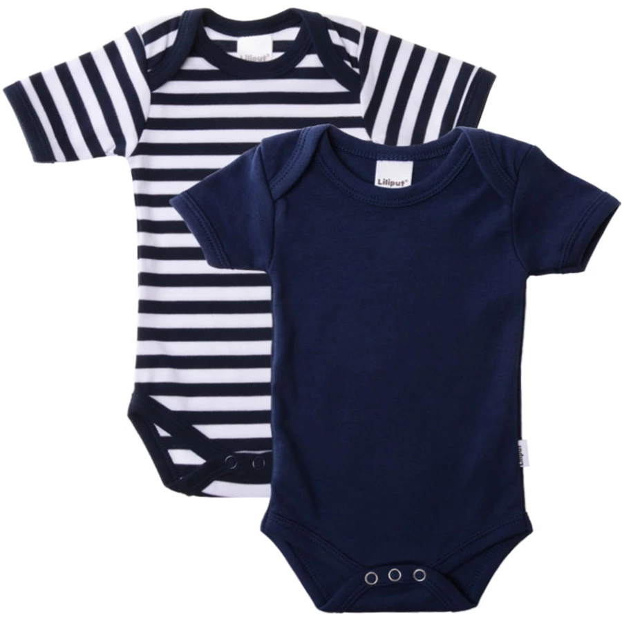 Liliput Amineckbody 2er-Pack blau, blau-weiß