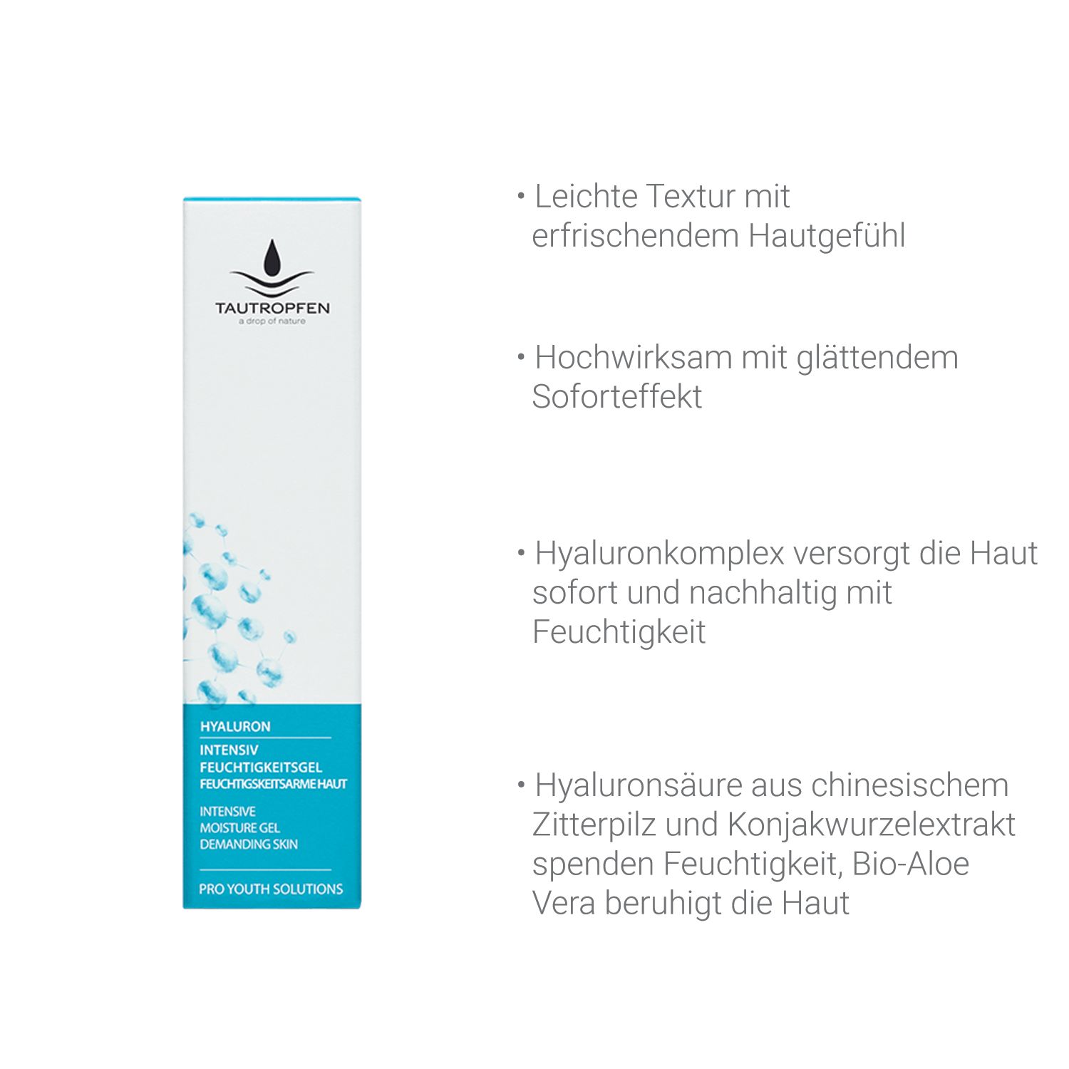 TAUTROPFEN-Hyaluron Feuchtigkeitsgel